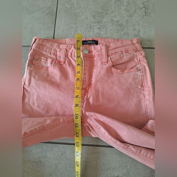 True Religion Pink Halle Mid Rise Super Skinny Jeans Size‎ 26 - Picture 7 of 9
